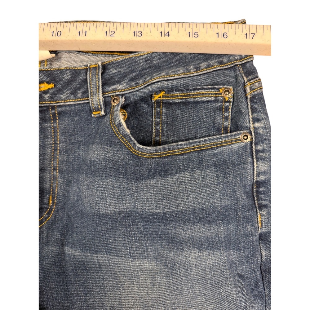 Harley Davidson Curvy Bootcut Jeans Women 34 Blue Medium Wash Denim - Picture 4 of 12